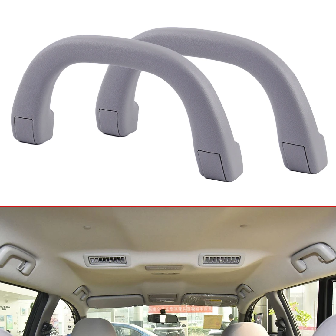 

beler 2Pcs Left & Right A Pillar Roof Handle Fit for Mitsubishi Pajero Shogun Montero V31 V32 V33 V73 V77 1991-2004 2005 2006