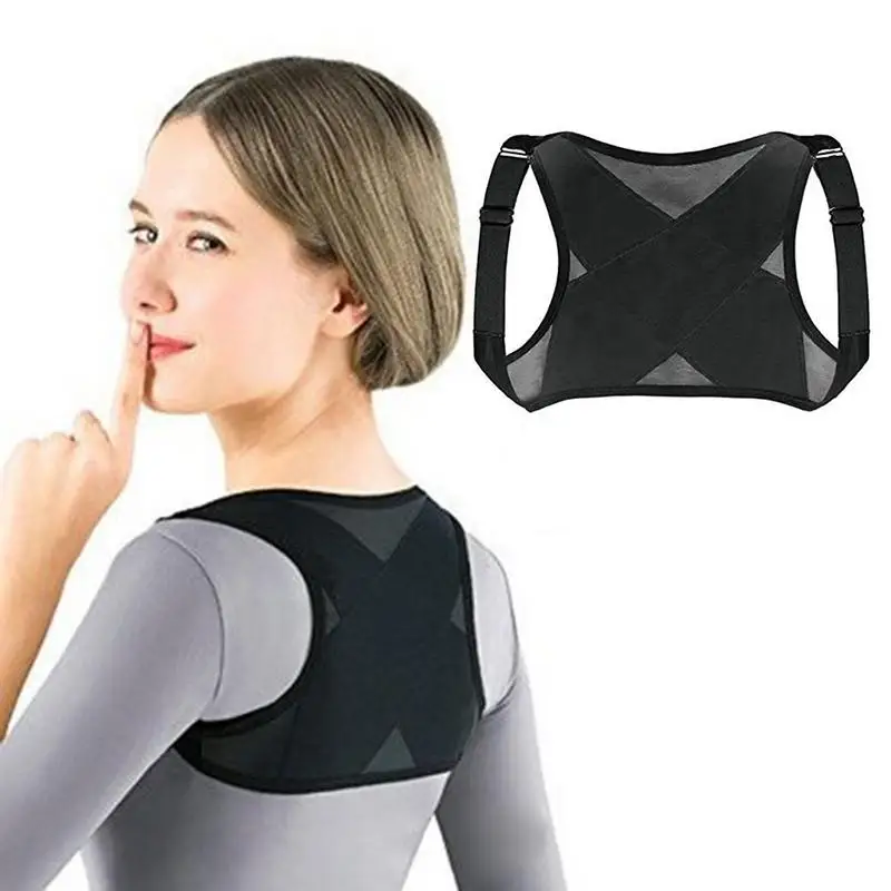 

Ladies Adult Adjustable Posture Corrector Brace Net Breathable Back Spine Support Belt Humpback Shoulder Posture Correction Belt