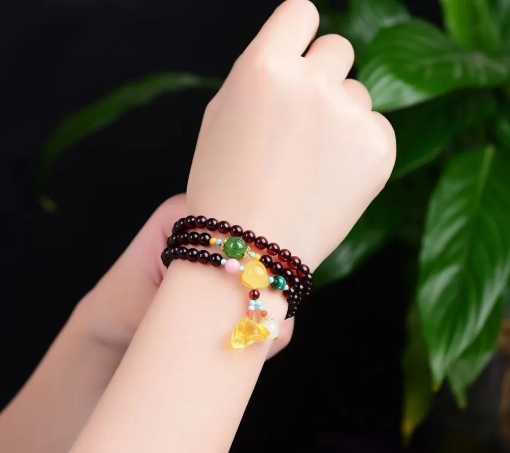 Natural Blood Amber Bracelet   (4)