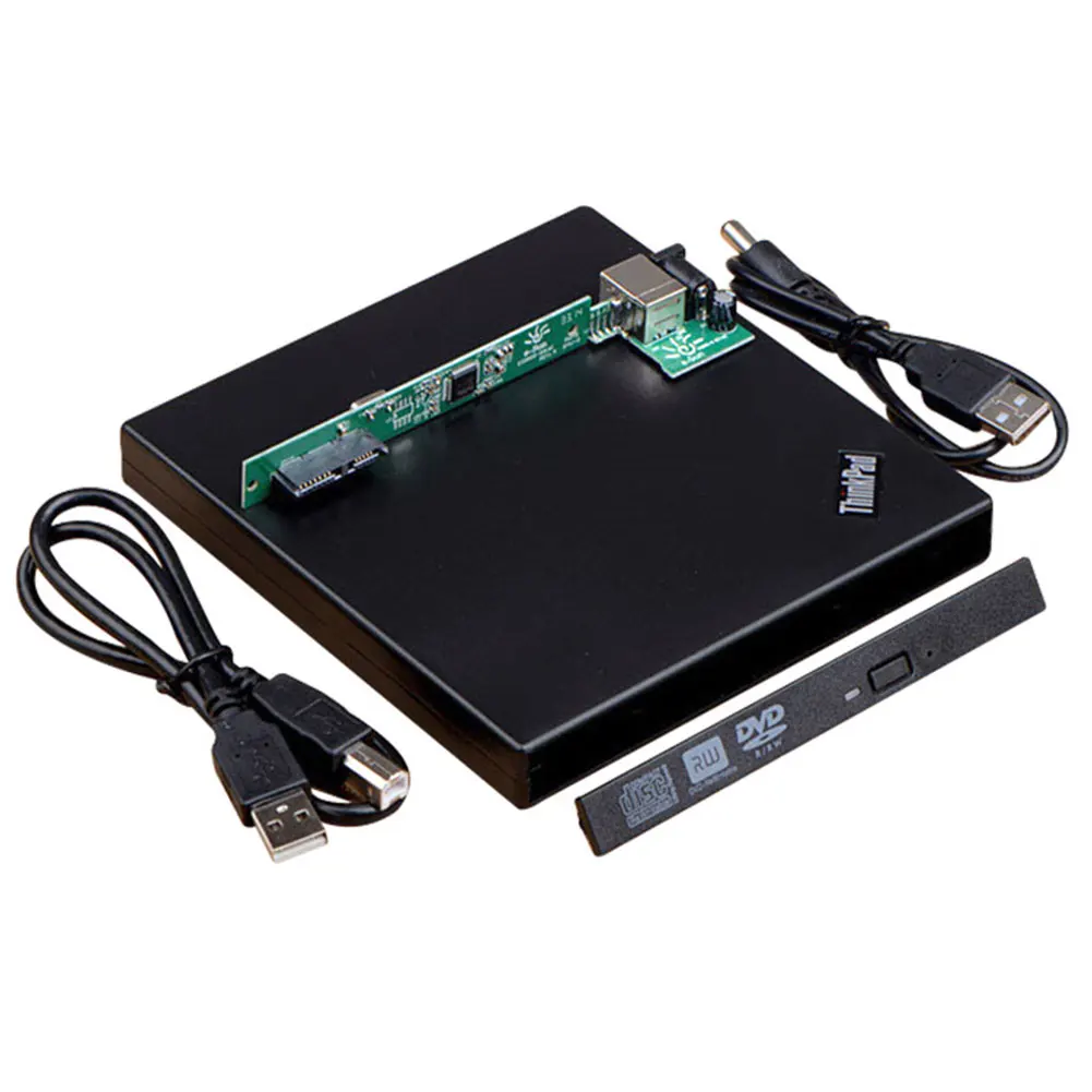 Настольный cd-rom USB 2,0 12,7 мм SATA 480 Мбит/с ПК ABS оптический привод чехол Портативный диск Корпус для DVD мобильный ноутбук