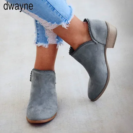 

2019 New Women Spring Autumn Ankle Short Casual Bandage Weaving Lace Leather High Heel Heels Sexy bota feminina Martin boots889