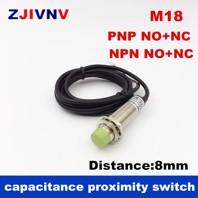 1 шт. M18 PNP NPN NO + NC емкостный Бесконтактный переключатель постоянного тока 4 провода