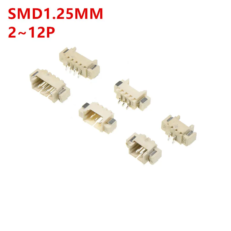 

10pcs JST1.25 Vertical SMD SMT connector 1.25MM pin header 2P/3P/4P/5P/6P/7P/8P/9P/10P/11P/12P FOR PCB BOARD JST