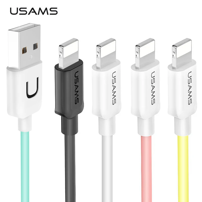 

USB Cable for iPhone xr,USAMS iOS 2A Fast Charging Cable for iPhone XS X 8 7 6 5 iPad Data Sync USB Charger for lighting Cable