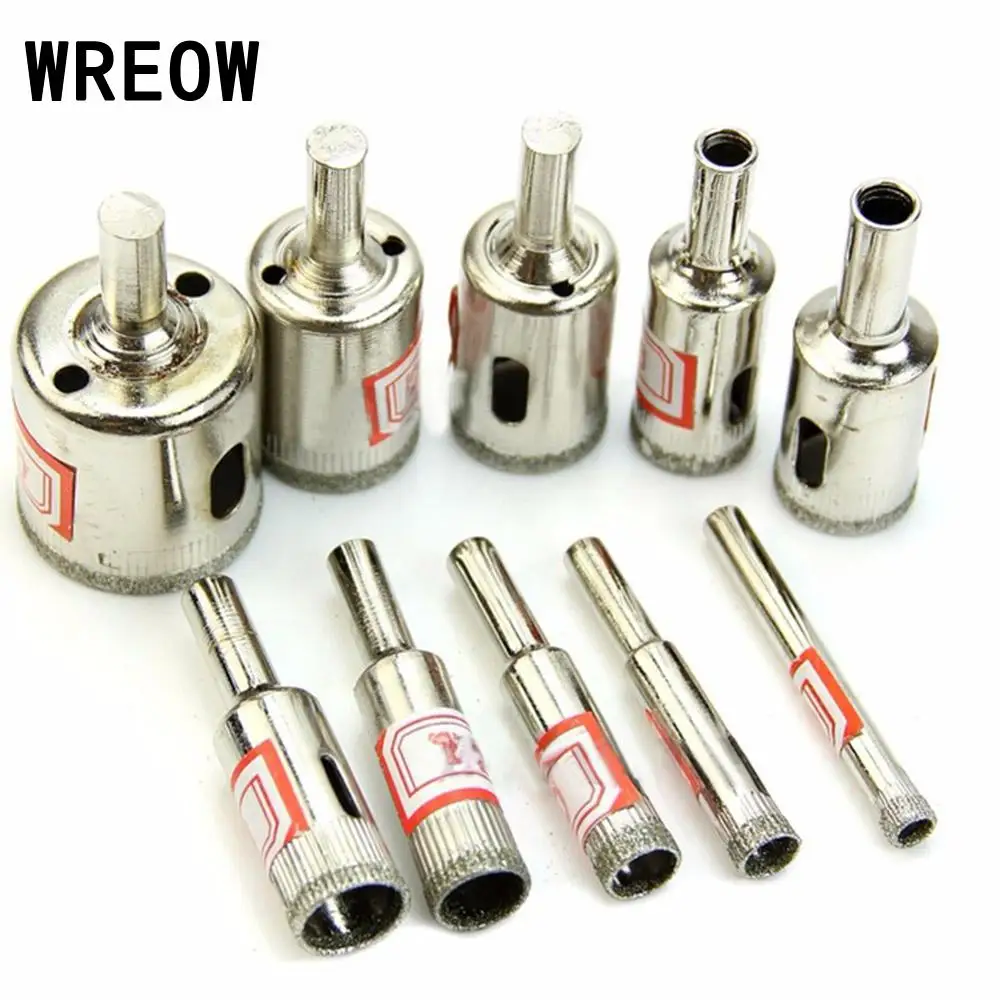 

10pcs/set 6-30mm Diamond Coated Tile Marble Glass Ceramic Core Hole Saw Drill Bit Cutting Drilling Power Tools