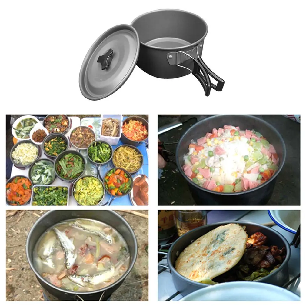 Widesea cookware que acampa al aire libre juego de utensilios de Camping cocina vajilla conjunto vajilla viajes cubiertos utensilios senderismo Picnic Set
