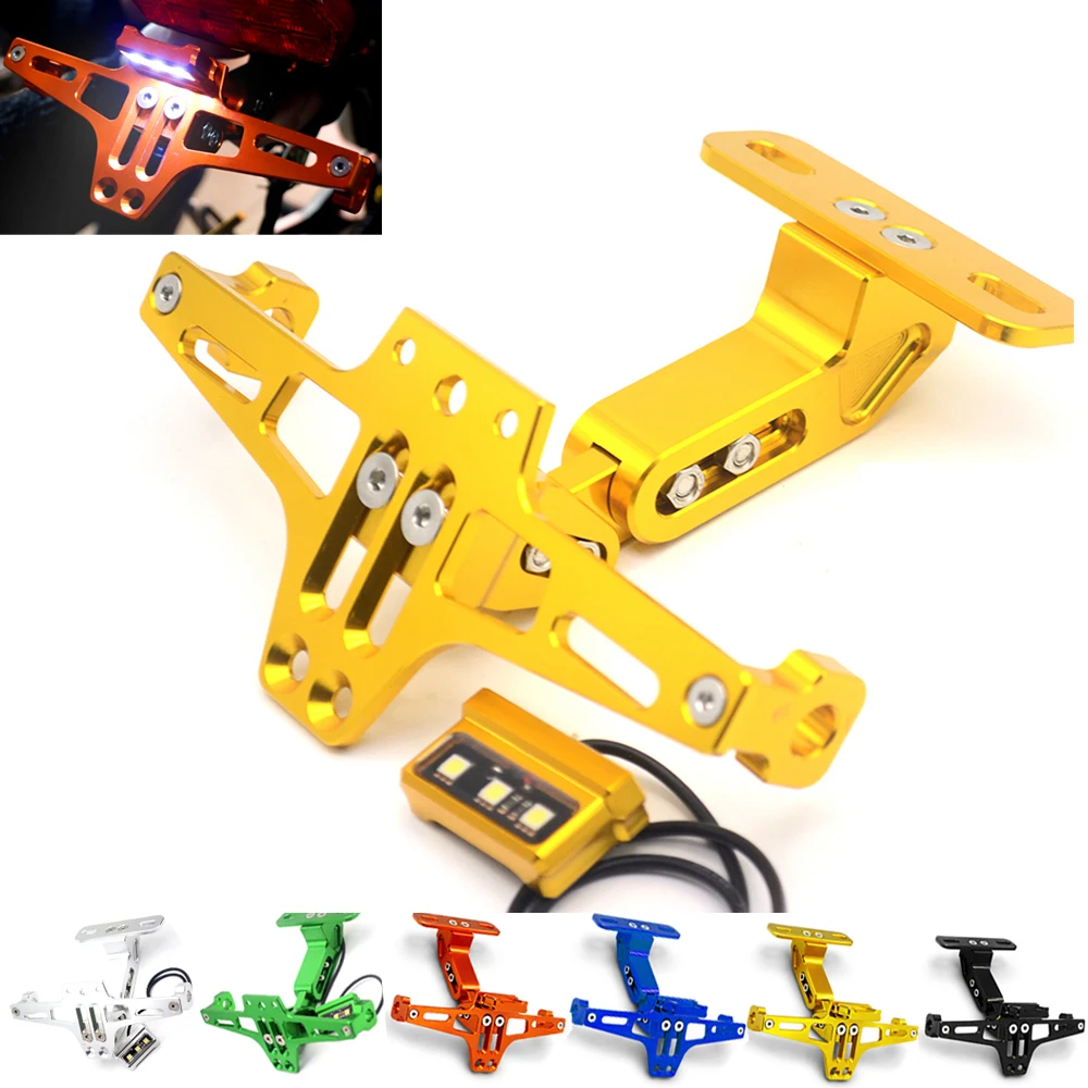 

For ktm duke RC 125 200 390 690 smc 1290 rc honda kawasaki yamaha tmax 530 500 r6 motorcycle License Plate Bracket Holder