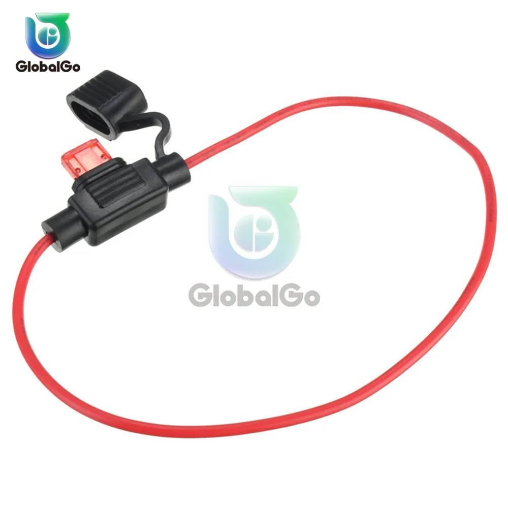 

1pcs Mini Waterproof Car Fuse Blade Add-a-circuit Adapter Auto Fuse Holder Silicone Line 10A Car Accessories
