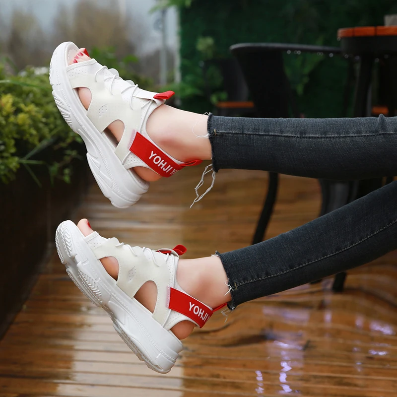 LANIUFA Women Sandals 2019 Breathable Comfort Shopping Ladies Walking Shoes women Summer Platform flats Sandals Shoes mujer #655