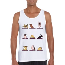 Новая мода бостонские терьеры дизайн скелет Для мужчин тройник Французский бульдог с принтом Мужские майки Мужской О-образным вырезом Повседневный жилет