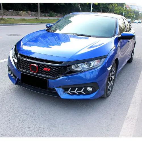 Передняя решетка гриль сетка соты стиль молдинги Крышка для Honda Civic 16