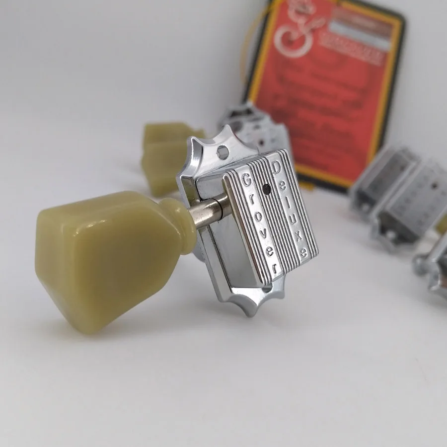 

Grover Guitar Machine Head Tuning Peg Tuners Deluxe Vintage 135 Series Keystone Tulip Chrome Die-casting for lespaul Guitar