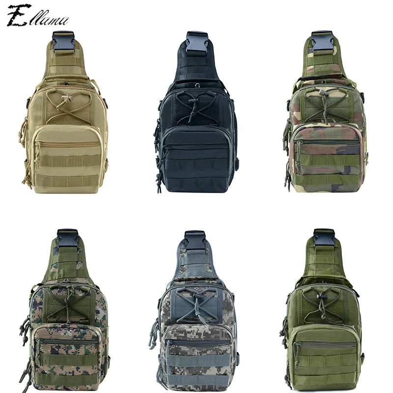 

Ourdoor Tactical Chest Bags Portable 600D Oxford Pouch Small Single Strap shoulder cross-body bag Camouflage Waist bag