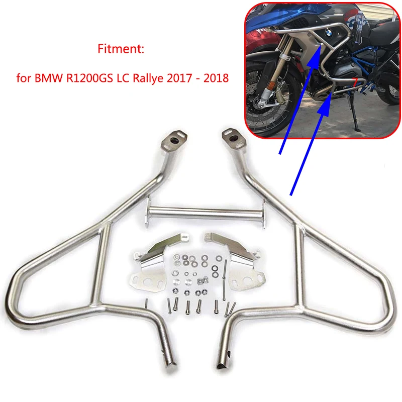 

For BMW R1200GS LC Rallye 2017 2018 Bumper Crash Bar Engine Guard Protector Full Set Upper&Lower 2017 2018 R1200GS LC Rallye