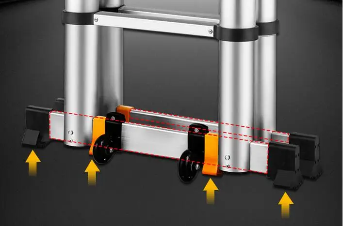 3,25 м+ 3,25 м Портативная Алюминиевая аллоителескопическая лестница с шарниром многофункциональная Выдвижная Прямая Лестница регулируемая лестница