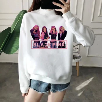 

New Blackpink In Your Area Harajuku Autumn Winter Hoodies Women Kill This Love Ullzang Cartoon Sweatshirt 90s Idols Hoody Female