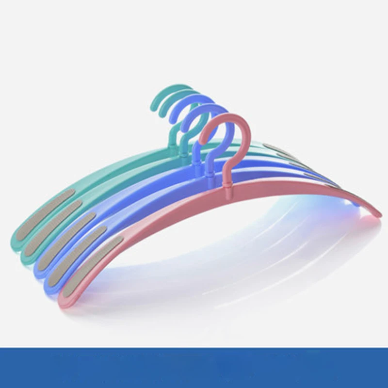 

42cm 10 pcs/lot Arced Skid Resistant Plastic Coat Hangers with Wide Shoulder for Adult Without Mark Thicken Blouse Hanging