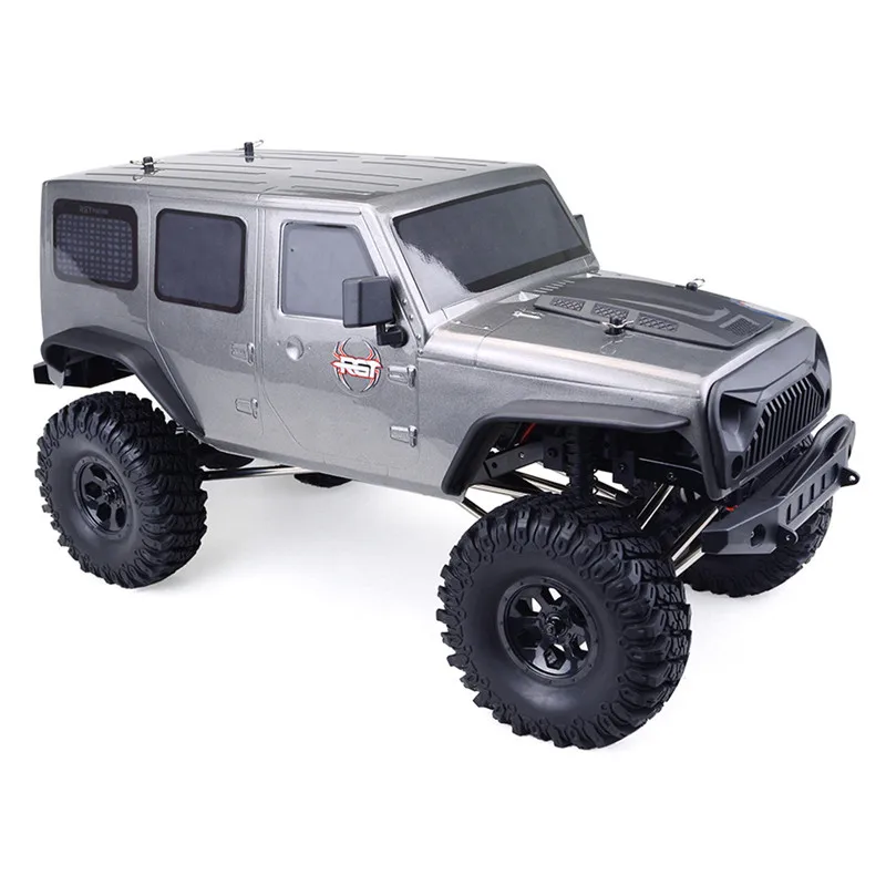 RGT EX86100 1/10 2,4G 4WD 510 мм матовый Водонепроницаемый Rc автомобиль внедорожный автомобиль Рок Гусеничный RTR уличная игрушка Детские подарки - Цвет: grey