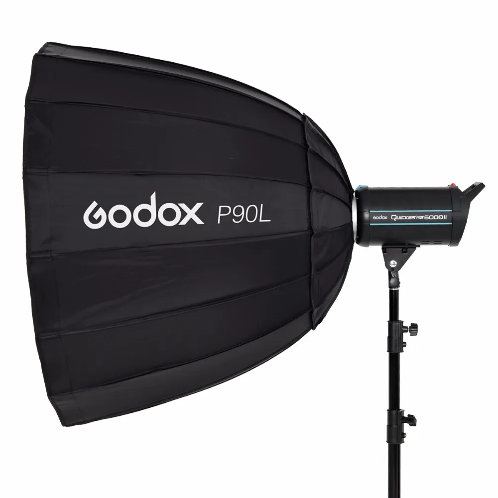 Godox P90L 90 см параболическое крепление Bowens портативный софтбокс+ сетка P90 для студийной вспышки фотостудии