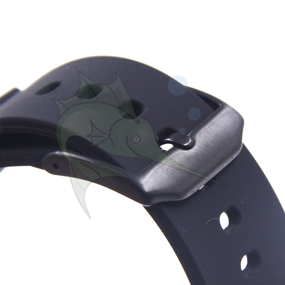 Premium Silicone Black Watch Strap - High-Performance Replacement Watchband for Diving & Sports Watches