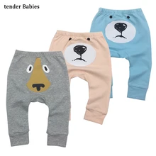 Хлопковые Штаны для маленьких мальчиков от 0 до 2 лет осенние длинные штаны-шаровары для мальчиков и девочек модные детские брюки леггинсы для малышей брюки со свободной посадкой, 3 шт./партия