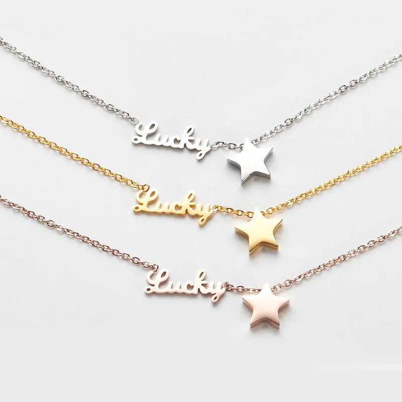

Stainless Steel LUCK Star Charm Anklet Girls Foot Jewelry Holiday Beach Barefoot Sandals Bracelet on The Leg Ankle