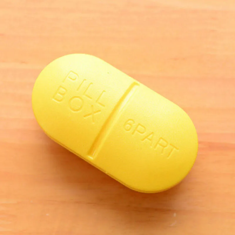 Мини-держатель для таблеток складной контейнер для хранения таблеток для лекарств мини милый пластиковый кейс для таблеток Чехол для лекарств чехол для путешествий - Цвет: Yellow