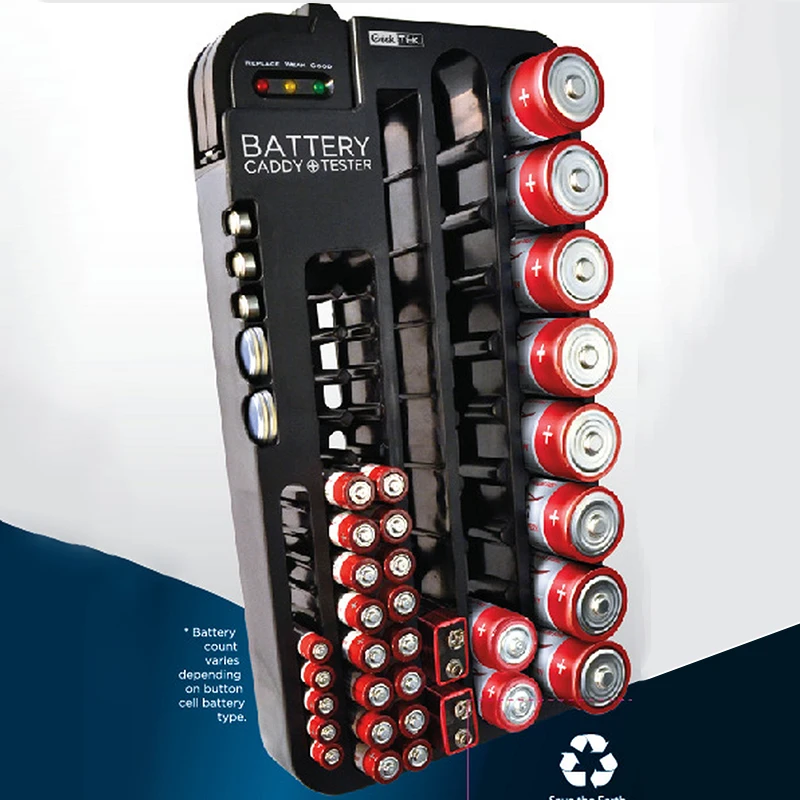 72 multi function Battery Storage Box Case Black Plastic Battery Holder