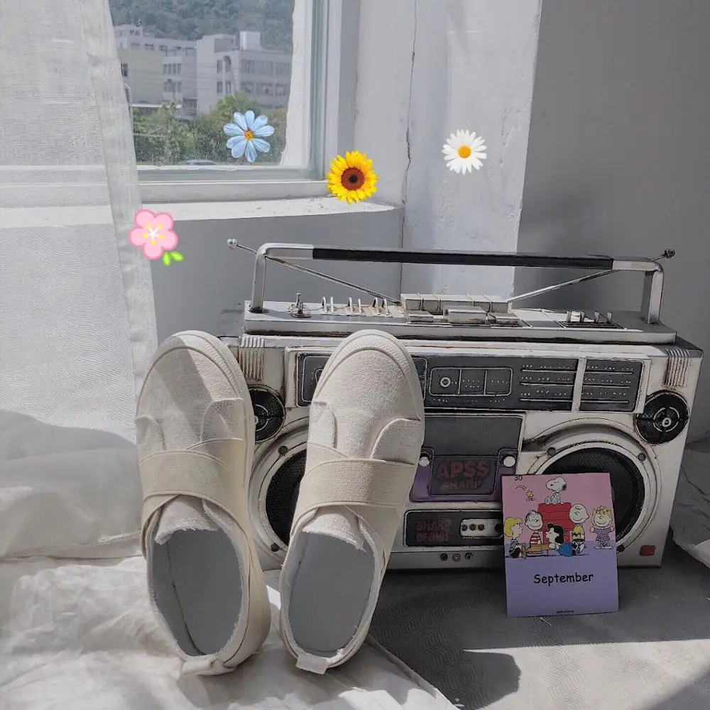 Новые Брендовые женские белые парусиновые кроссовки Harajuku на толстом каблуке