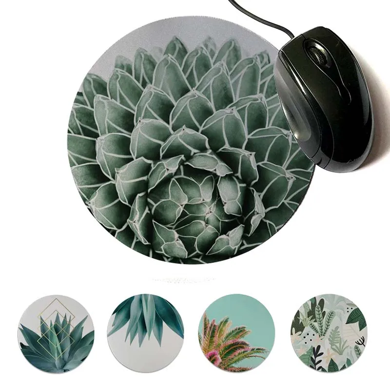 

MaiYaCa Succulent Splendour Customized laptop Gaming Lockedge mouse pad round mouse pad 20x20 cm