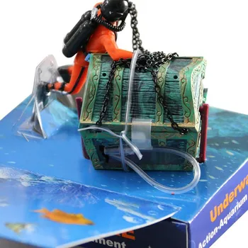 

Resin Fish Tank Aquarium Decoration Treasure Hunter Diver Fish Tank Ornament Landscape Accessories For Aquarium Accessories