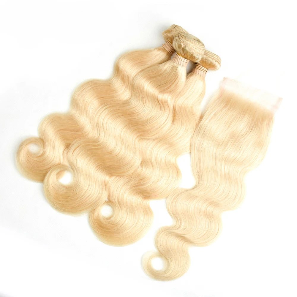 Beaudiva-Pre-Colored-Blond-613-Bundles-Brazilian-Body-Wave-Hair-Weave-100-Human-Hair-4-Bundles