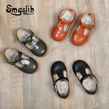 Детская обувь для мальчиков и девочек; обувь из искусственной кожи для малышей в стиле ретро; черные вечерние туфли принцессы из лакированной кожи; Tenis-infantil