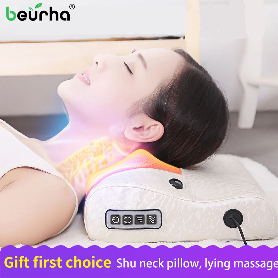 

Adjustable Infrared Heating Neck Shoulder Back Body Multifunctional Massage Pillow Shiatsu Massager Device Cervical Massageador