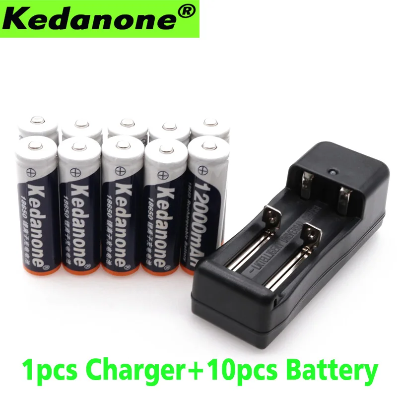 Новые 3 7 V 18650 батареи 12000 mAh литий ионная аккумуляторная батарея для фонарика +