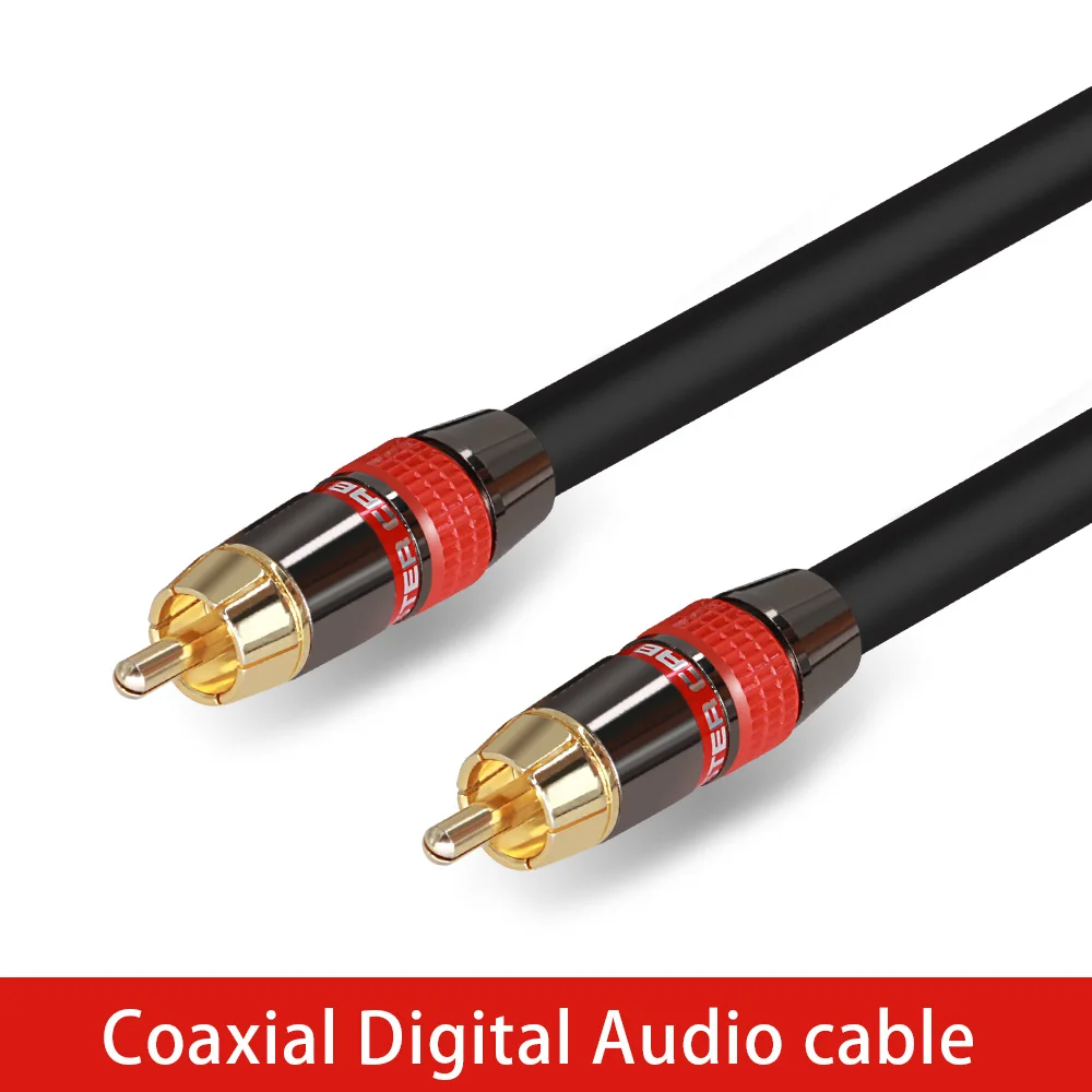 Premium RCA Audio Cable 0.5m 1m 2m 3m 5m RCA To RCA MaleTo Male Stereo Video Cable Metal Type Coaxial Cable For TV Amplifier DVD