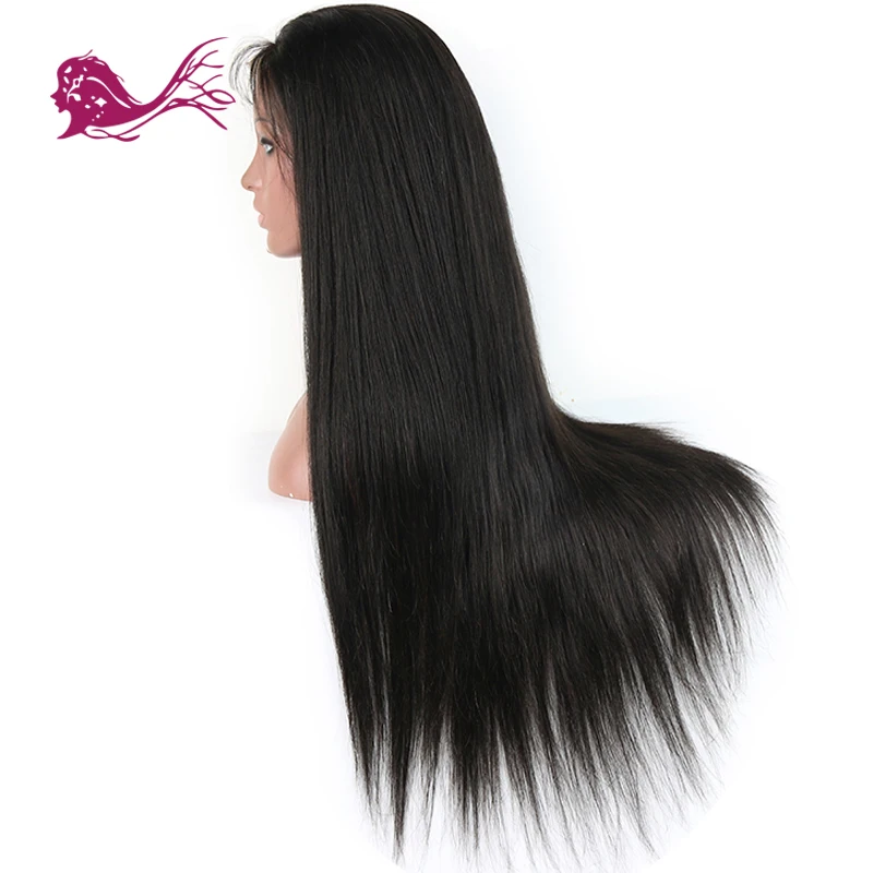 Длинный без клея парик прически Silky Straight, Синтетические волосы на кружеве парики из натуральных волос для Для женщин 13x6 глубокий средняя часть парики человеческих волос с детскими волосами бразильский