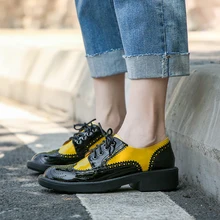 Г., модные женские туфли-оксфорды на плоской подошве Винтажная обувь в британском стиле Повседневная Осенняя женская обувь из мягкой натуральной кожи в стиле ретро