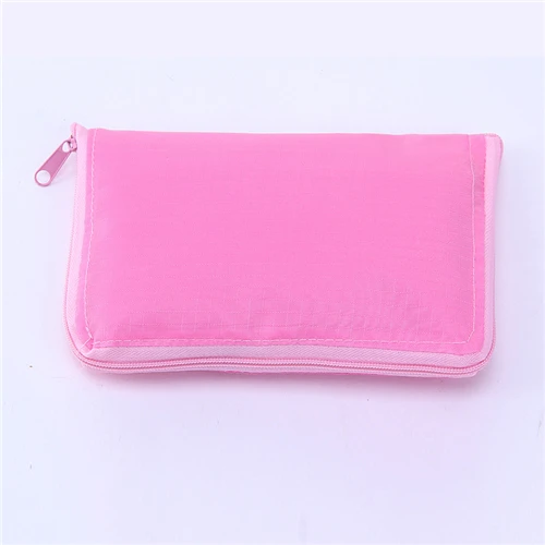 Портативная модная Водонепроницаемая складная сумка для покупок, многоразовые женские дорожные сумки для продуктов, экологичные сумки - Цвет: Розовый