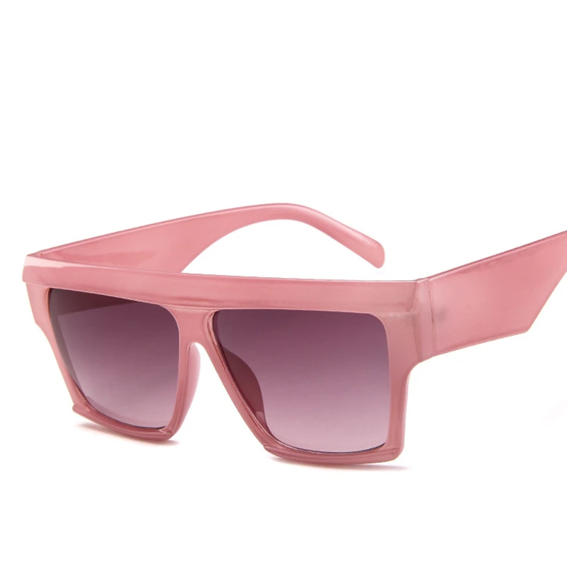 Квадратные Солнцезащитные очки для женщин дизайнерская Роскошная Мужская/женская большая оправа солнцезащитные очки Классические UV400 Винтажные Новые Модные оттенки Oculos - Цвет линз: Pink
