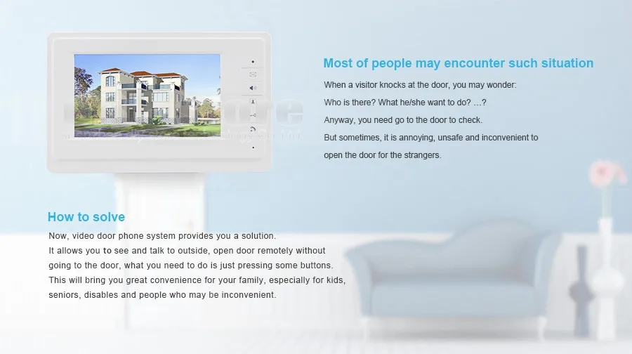 Diysecur 7 "квартира Видеодомофоны Дверные звонки Системы ИК Камера touch ключ для 2 семей