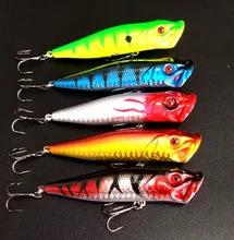 1pcstopwater popper isca de pesca apto para yosurirod kosadaka wobblerpesca isca artificial peche crankbait kunstaas gancho c8.5cm12g