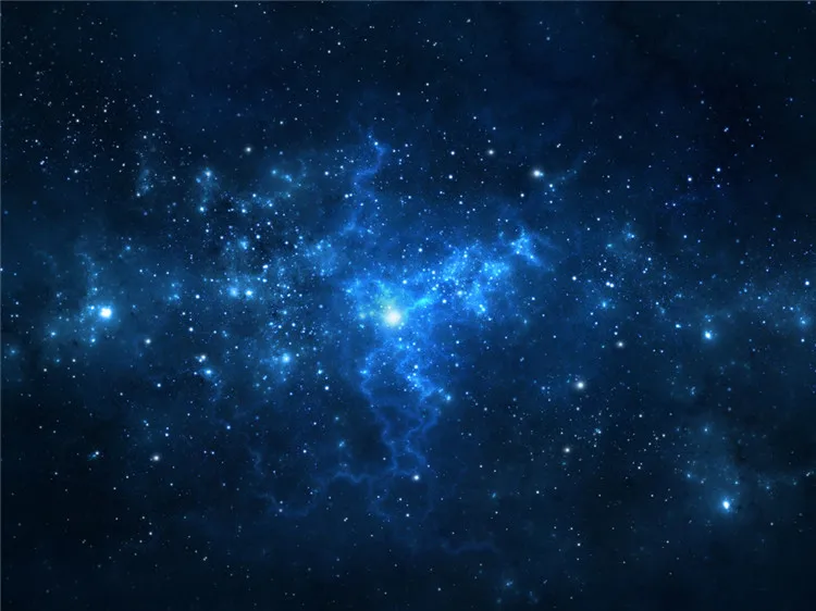Голубая галактика настенная Фреска Красивая Ночная фотография обои на заказ шелковые обои художественная живопись декор комнаты детская комната спальня