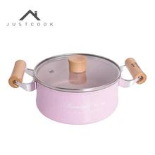Justcook 16 CM Creative No-Stick Pot Mini Milk Pan Sauce Pans  Chocolate Soup Heating General Use for Gas & Induction Cooker