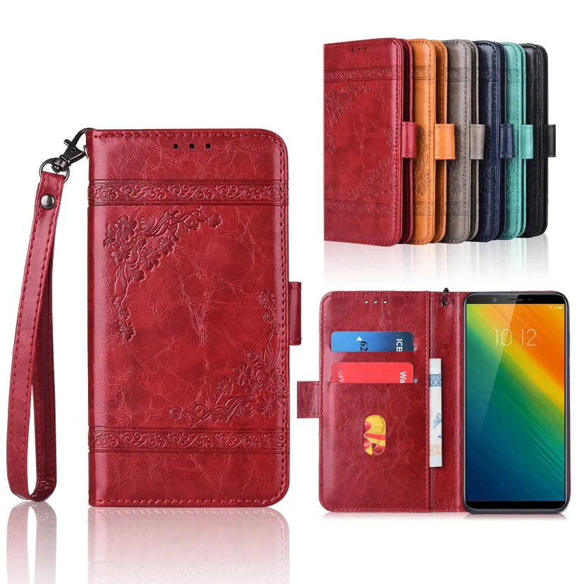

Wallet case for Lenovo K9 Note case with Strap Kickstand PU leather Patterned Floral Flip Case With Card Pocket