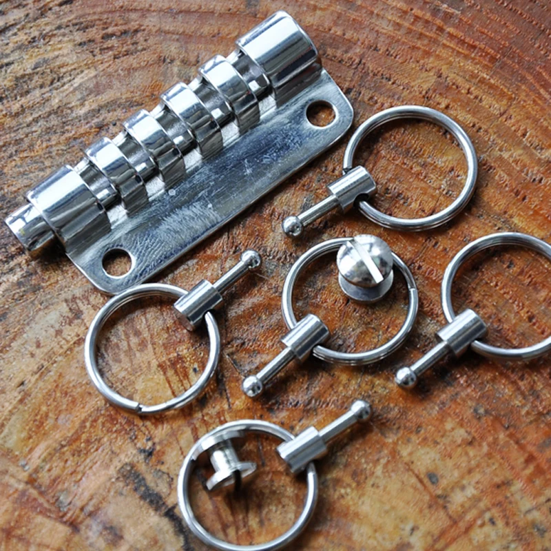 Кольцо для ключей из нержавеющей стали 5 круглых колец|ring buckle|round bucklediy buckle |