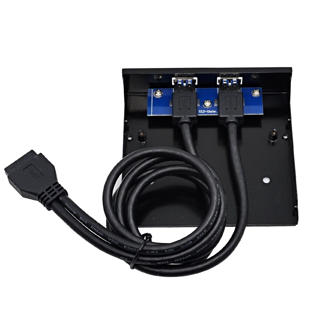 CHIPAL 19+ 1 20 Pin 2 порта USB 3,0 концентратор разветвитель USB3.0 Передняя панель кронштейн Кабель-адаптер для ПК настольный 3,5 дюймов флоппи-отсек