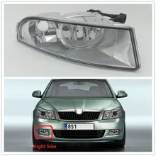 Свет автомобиля для Skoda Octavia A6 MK2 FL 2009 2010 2011 2012 2013 автомобиль-Стайлинг спереди Галогенные Противотуманные фары противотуманных фар правой стороны пассажира