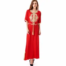 Muslim Women long sleeve long dress islamic clothing Dubai kaftan caftan turkey moroccan maxi / long Abaya turkish fashion 1606