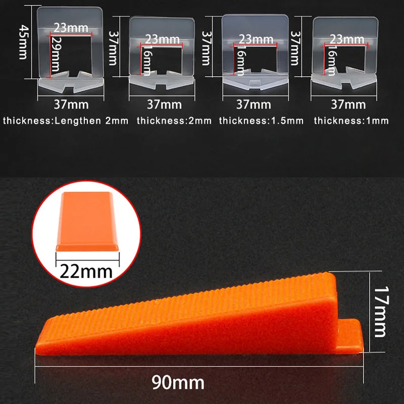 Новые 100 шт. многоразовые плитки выравнивание Системы клипы/клинья стены пол Распорки пахать поставки